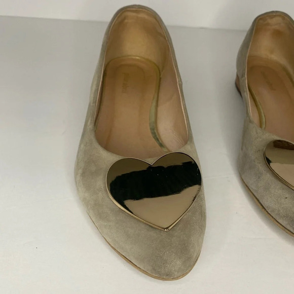 ❤️ Pilar Abril Gold suede shoes size 39 - Picture 3 of 8